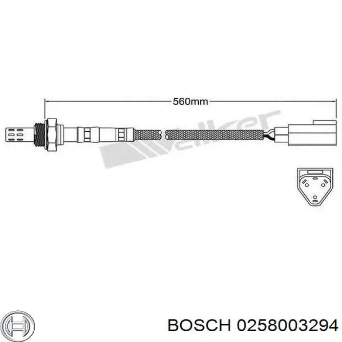 Купити 0258003294 Bosch Лямбда зонд, датчик кисню