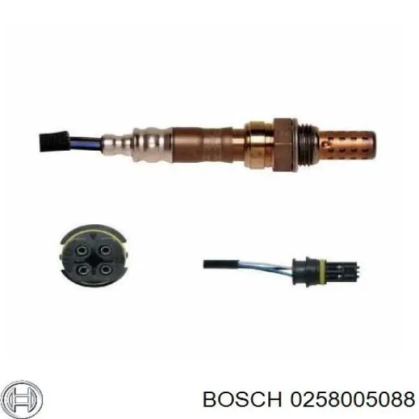 Лямбда-зонд, датчик кисню до каталізатора, лівий 0258005088 Bosch