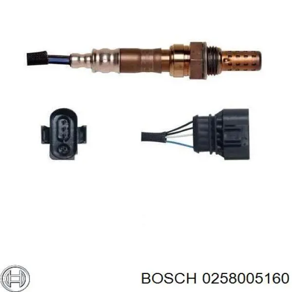 Лямбдазонд, датчик кисню до каталізатора 0258005160 Bosch