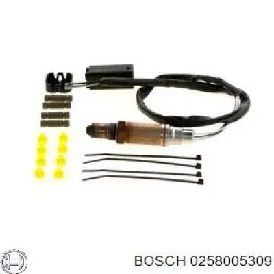 Лямбда-зонд, датчик кисню до каталізатора, правий 0258005309 Bosch
