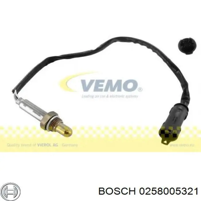 Купити 0258005321 Bosch Лямбда-зонд, датчик кисню після каталізатора