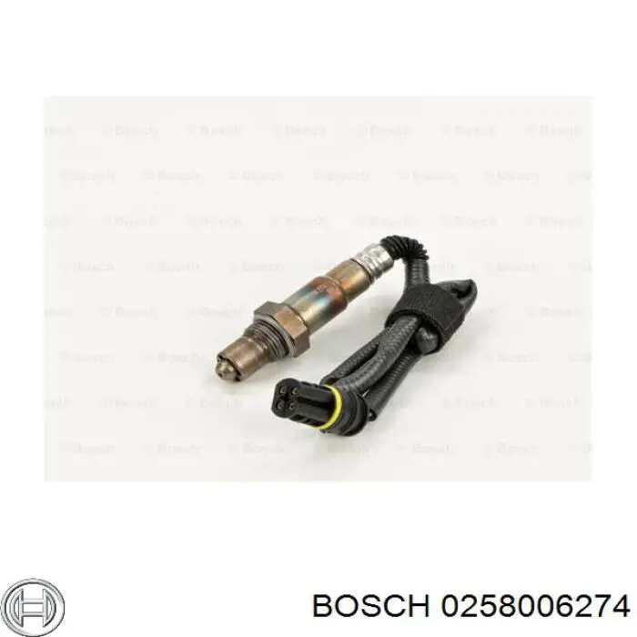 0258006274 Bosch лямбда-зонд, датчик кисню до каталізатора, правий