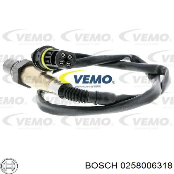 Лямбда-зонд, датчик кисню до каталізатора, лівий 0258006318 Bosch