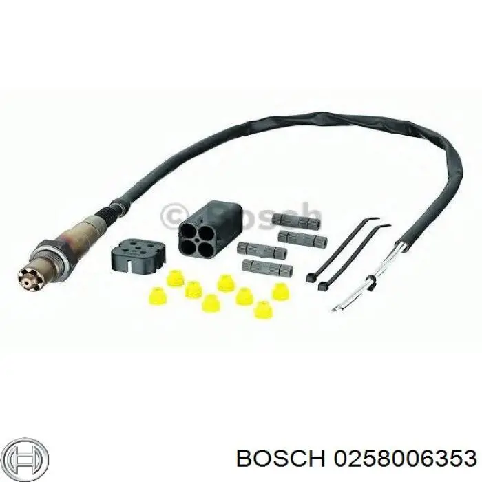 Купити 0258006353 Bosch Лямбда-зонд, датчик кисню до каталізатора, лівий