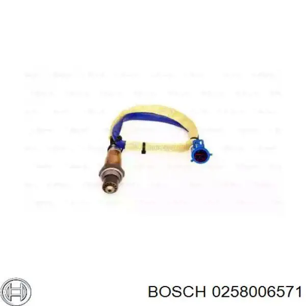 0258006571 Bosch лямбда-зонд, датчик кисню після каталізатора, лівий