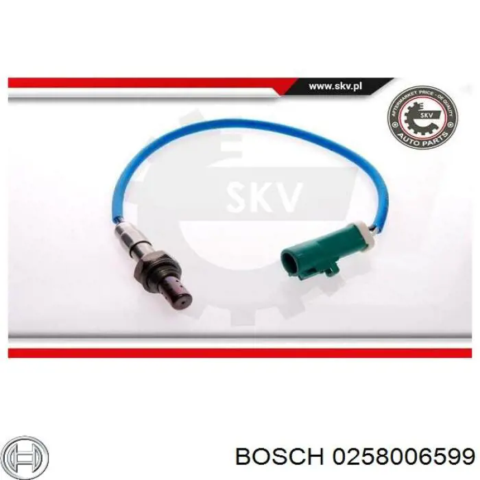 Лямбдазонд, датчик кисню після каталізатора Bosch 0258006599 ціна, від 26.81 USD
