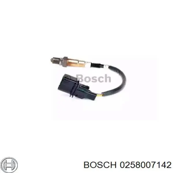 Лямбда-зонд, датчик кисню до каталізатора, лівий 0258007142 Bosch