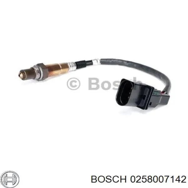 0258007142 Bosch лямбда-зонд, датчик кисню до каталізатора, лівий