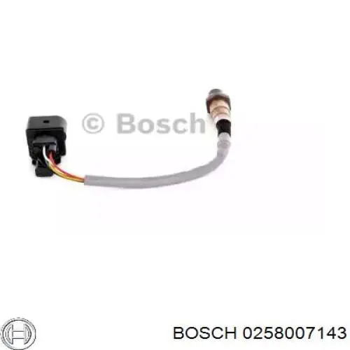 Лямбда-зонд, датчик кисню до каталізатора, правий 0258007143 Bosch