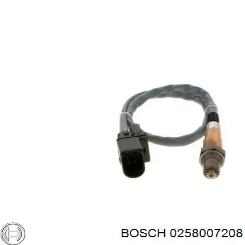 Купити 0258007208 Bosch Лямбда-зонд, датчик кисню до каталізатора, лівий