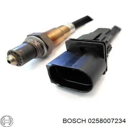 0258007234 Bosch лямбда-зонд, датчик кисню до каталізатора, лівий