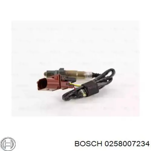 Лямбда-зонд, датчик кисню до каталізатора, лівий 0258007234 Bosch