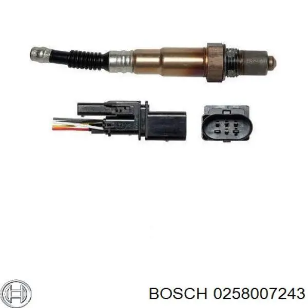 Лямбда-зонд, датчик кисню до каталізатора, правий 0258007243 Bosch