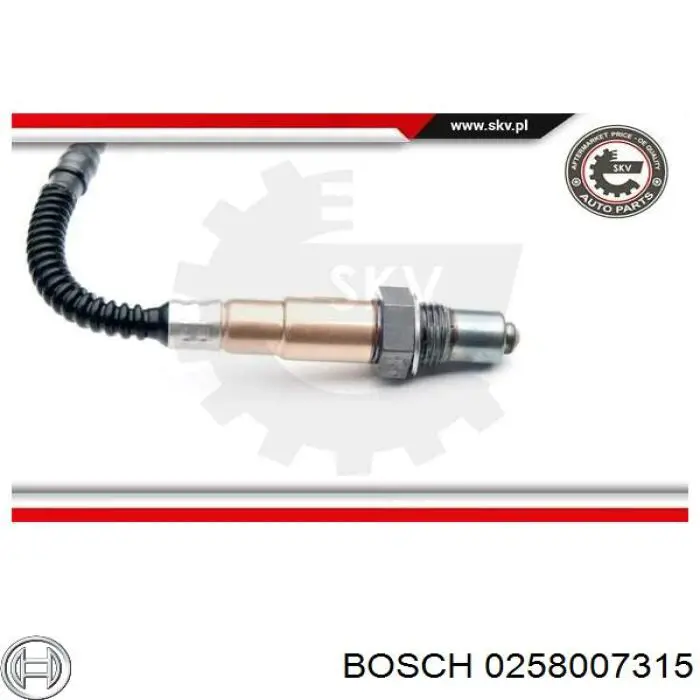 Лямбдазонд, датчик кисню до каталізатора Bosch 0258007315 ціна, від 47.68 USD