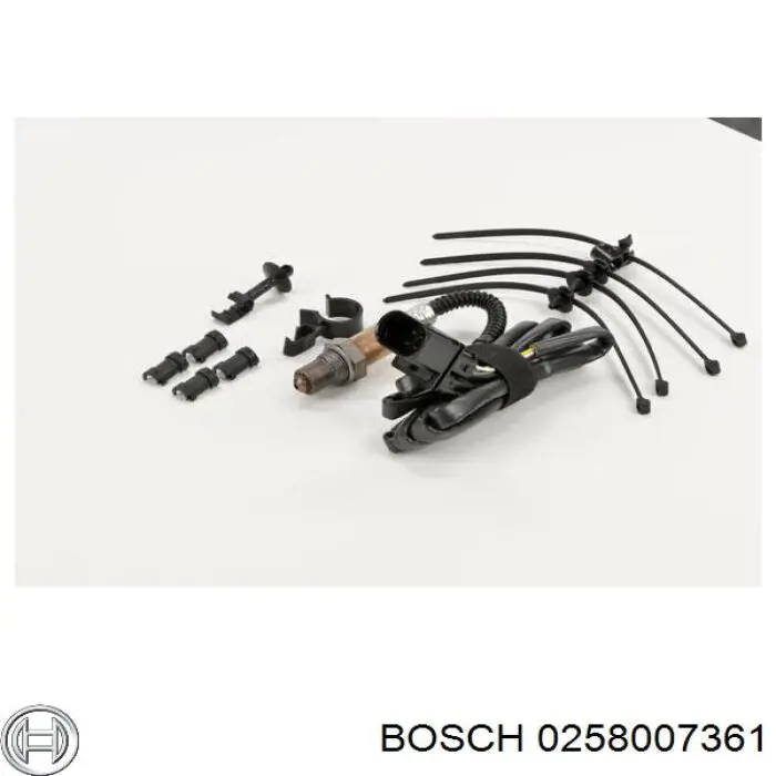 0258007361 Bosch лямбда-зонд, датчик кисню до каталізатора, лівий