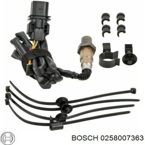 Лямбда-зонд, датчик кисню до каталізатора, лівий 0258007363 Bosch