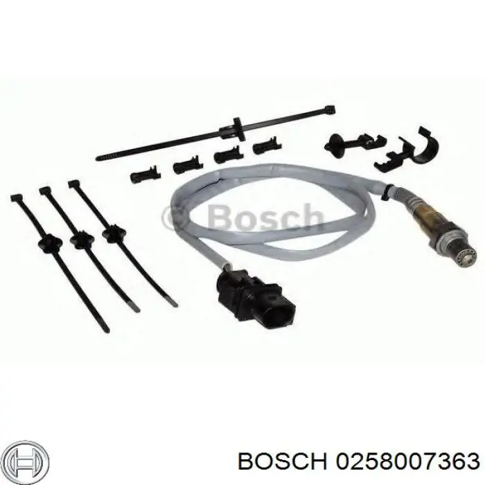 Купити 0258007363 Bosch Лямбда-зонд, датчик кисню до каталізатора, лівий