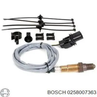 Лямбда-зонд, датчик кисню до каталізатора, лівий 0258007363 Bosch