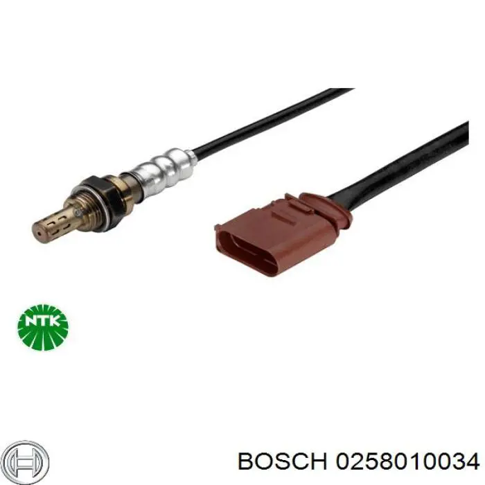 Купити 0258010034 Bosch Лямбда-зонд, датчик кисню після каталізатора
