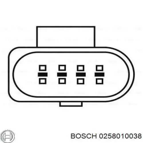 0258010038 Bosch лямбда-зонд, датчик кисню після каталізатора