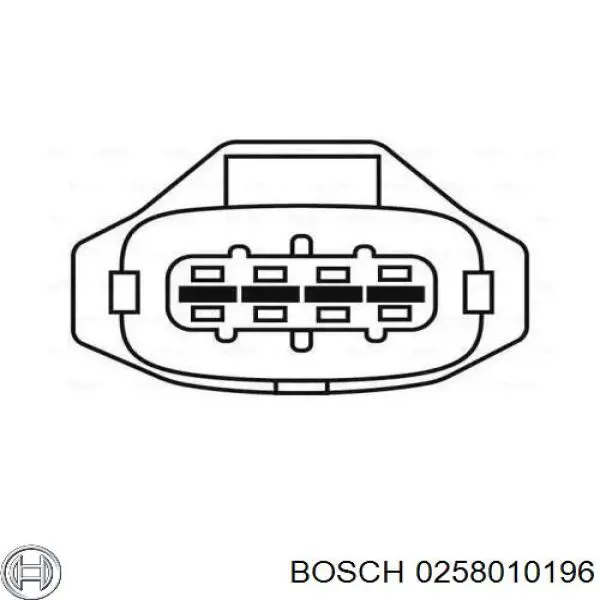 Лямбда-зонд, датчик кисню після каталізатора 0258010196 Bosch