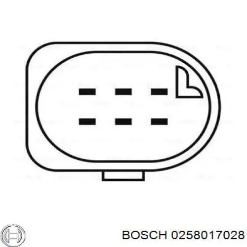 Купити 0258017028 Bosch Лямбдазонд, датчик кисню до каталізатора
