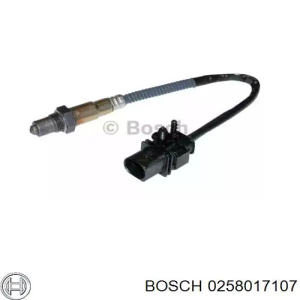 Лямбда-зонд, датчик кисню до каталізатора, правий 0258017107 Bosch