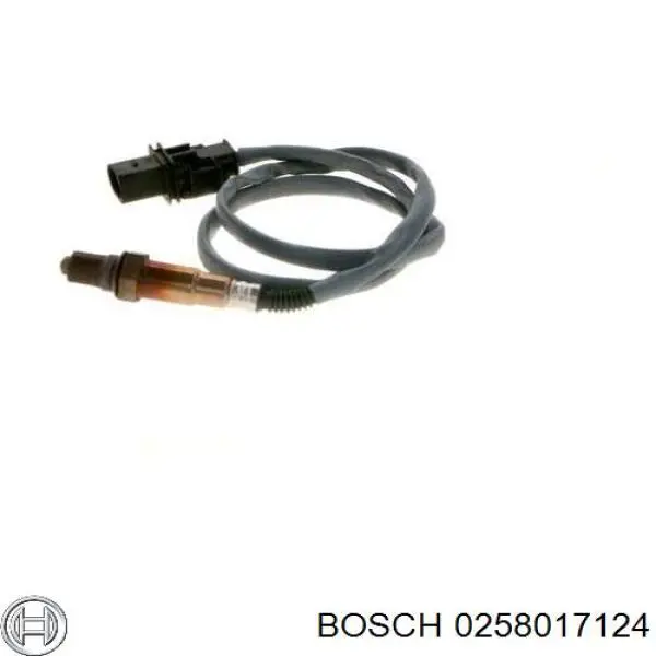 0258017124 Bosch лямбда-зонд, датчик кисню до каталізатора, лівий