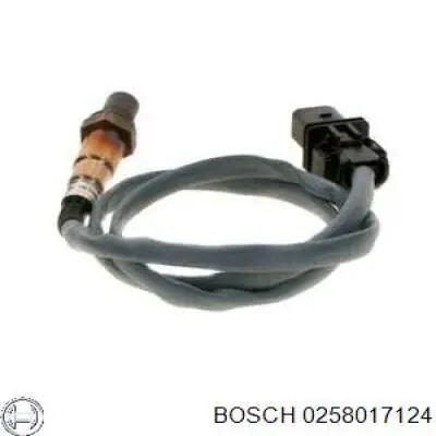 Купити 0258017124 Bosch Лямбда-зонд, датчик кисню до каталізатора, лівий