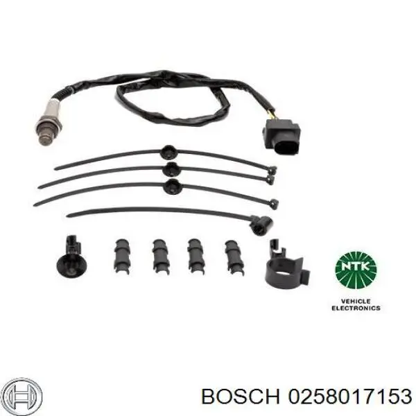 Лямбдазонд, датчик кисню до каталізатора 0258017153 Bosch