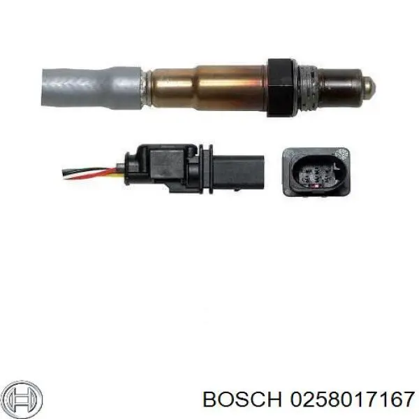 0258017167 Bosch лямбдазонд, датчик кисню до каталізатора
