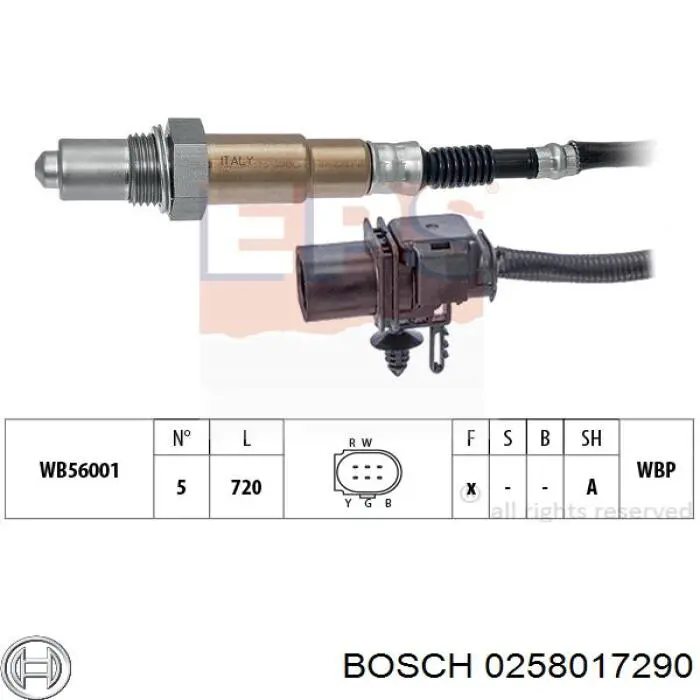 466016355244 Magneti Marelli Лямбдазонд, датчик кисню до каталізатора
