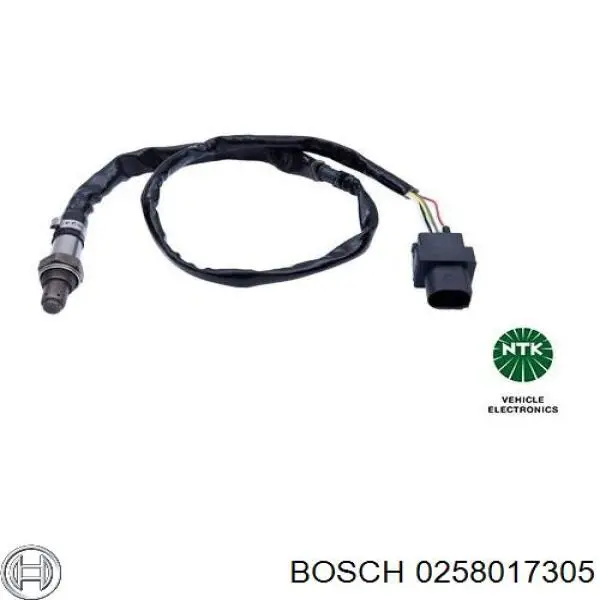 Лямбдазонд, датчик кисню до каталізатора Bosch 0258017305 ціна, від 45.65 USD