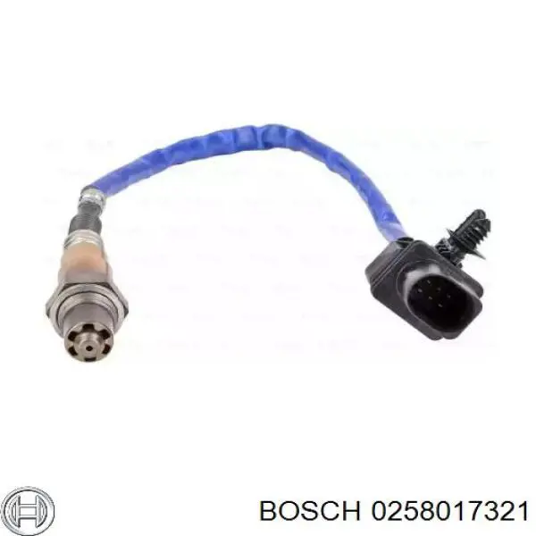 Лямбдазонд, датчик кисню до каталізатора 0258017321 Bosch