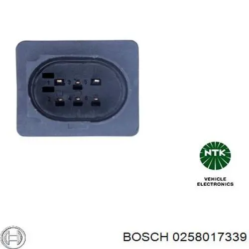 Лямбда-зонд, датчик кисню до каталізатора, правий 0258017339 Bosch