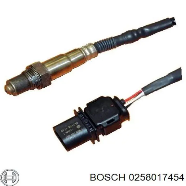 Купити 0258017454 Bosch Лямбда-зонд, датчик кисню до каталізатора, правий