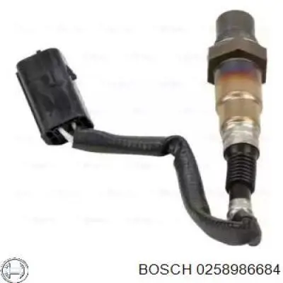 Лямбдазонд, датчик кисню до каталізатора 0258986684 Bosch