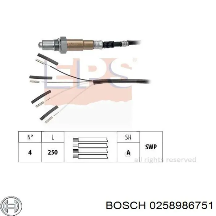 0258986751 Bosch Лямбда зонд після каталізатора
