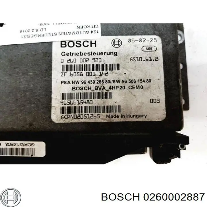 Плата АКПП 0260002887 Peugeot/Citroen