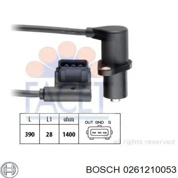 0261210053 Bosch Датчик розподільного вала