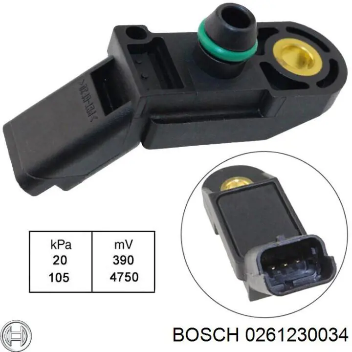 Купити 0261230034 Bosch Датчик абсолютного тиску