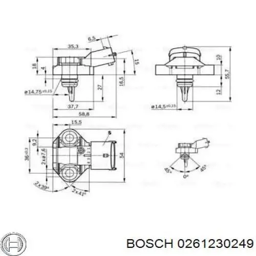Датчик температури палива 0261230249 Bosch