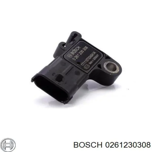 0261230308 Bosch датчик тиску у впускному колекторі, map