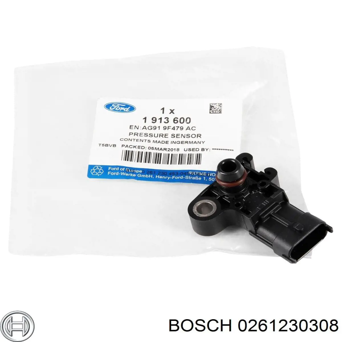 0261230308 Bosch Датчик наддува