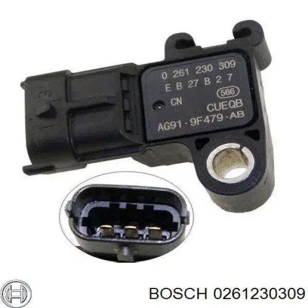0261230309 Bosch Датчик наддува