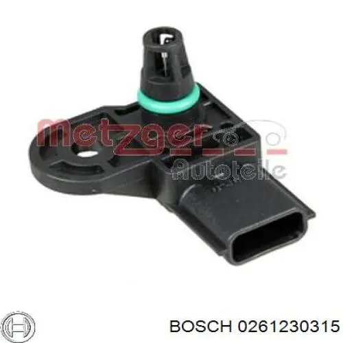 0261230315 Bosch датчик тиску у впускному колекторі, map