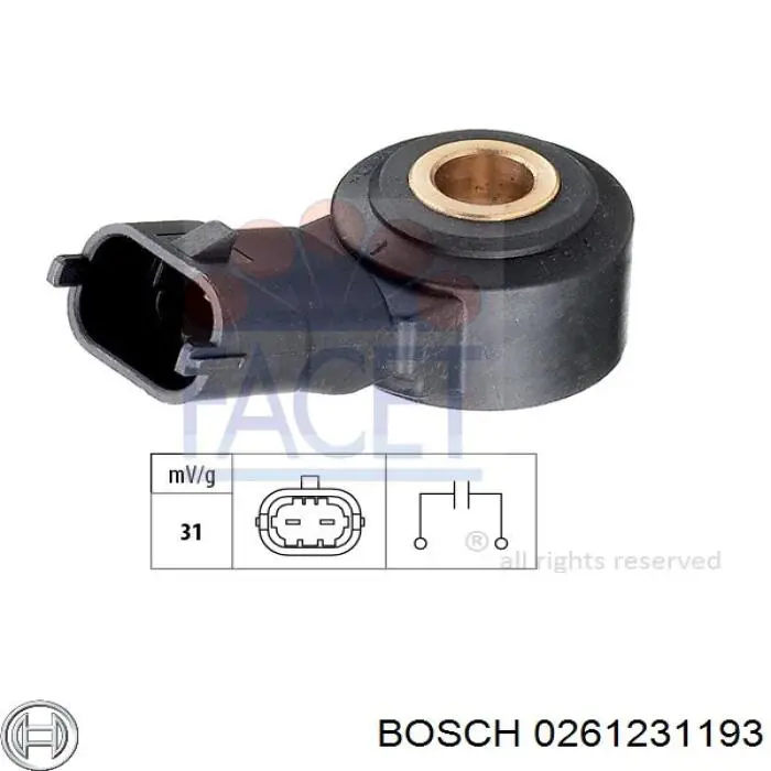 0261231193 Bosch датчик детонації