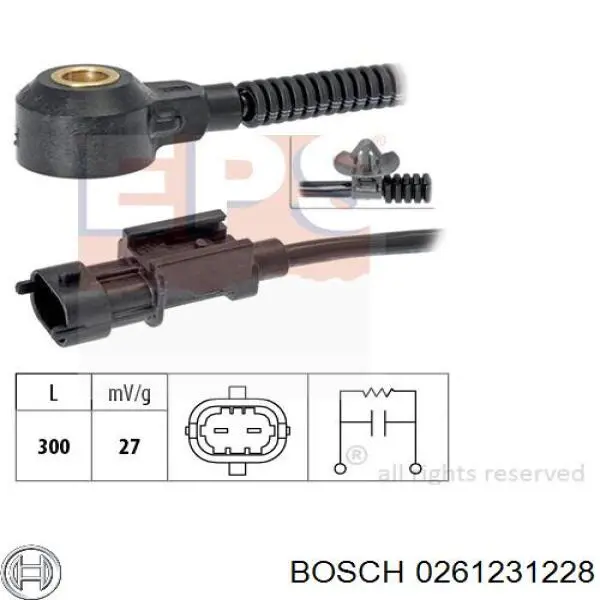 Датчик детонації 0261231228 Bosch