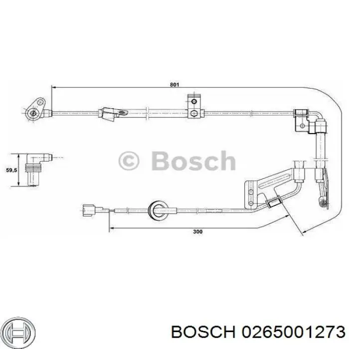 Датчик АБС (ABS) передній, правий 0265001273 Bosch