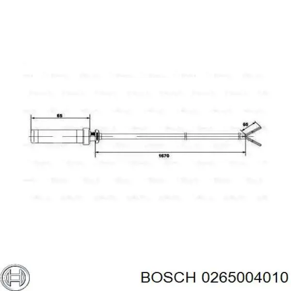 Купити 0265004010 Bosch Датчик АБС (ABS) задній